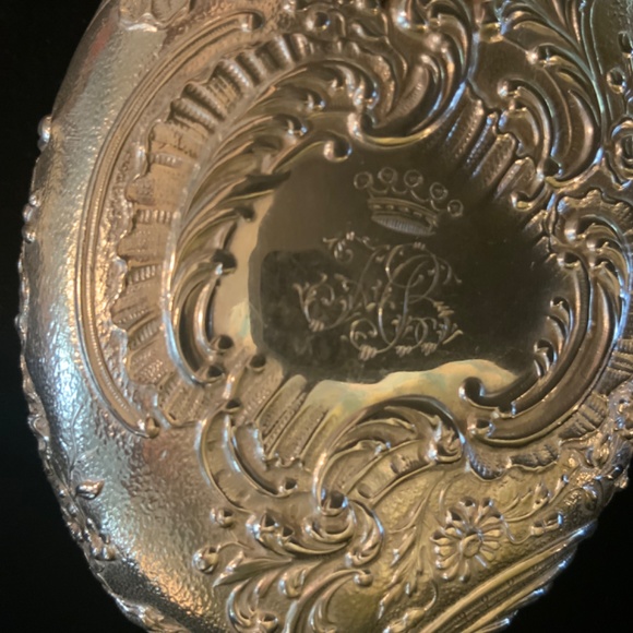 Antique Scrolling 1897 Birmingham Sterling Perfume/ Flask Hallmarked 4” - Picture 5 of 10